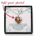 To My Wife – Love You Photo Heart Necklace