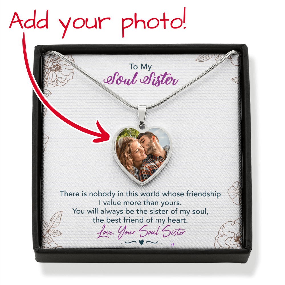 Soul Sister – Photo Heart Pendant Necklace