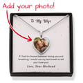 To My Wife – Last Breath Photo Heart Necklace