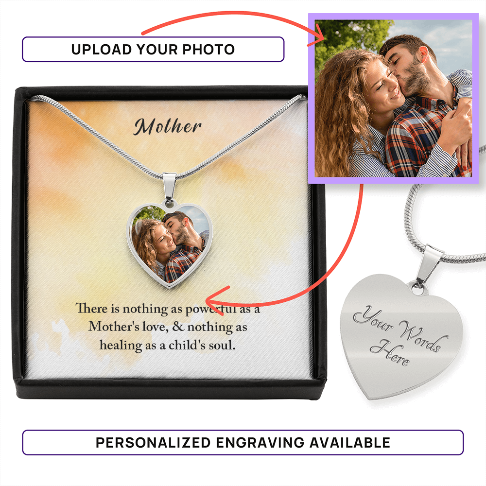 Mother – Photo Heart Pendant Necklace
