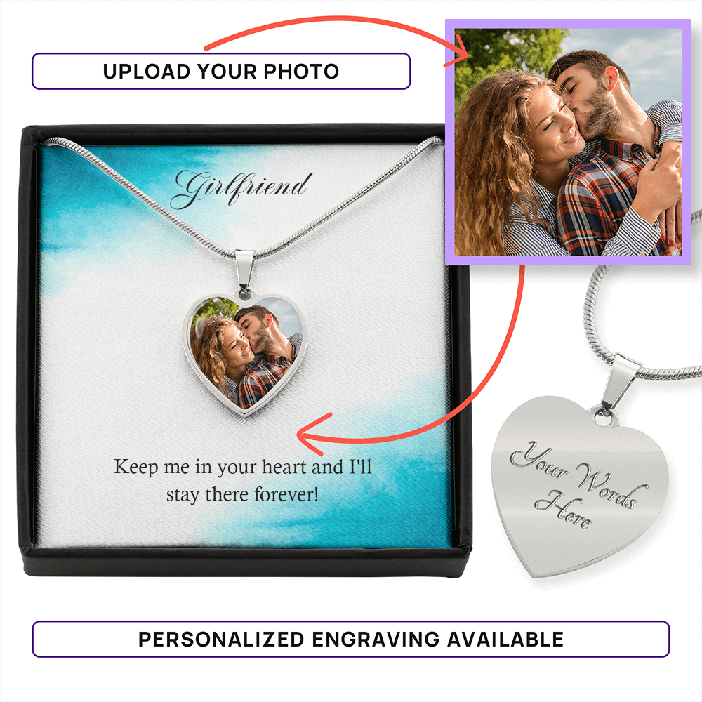 Girlfriend – Photo Heart Pendant Necklace