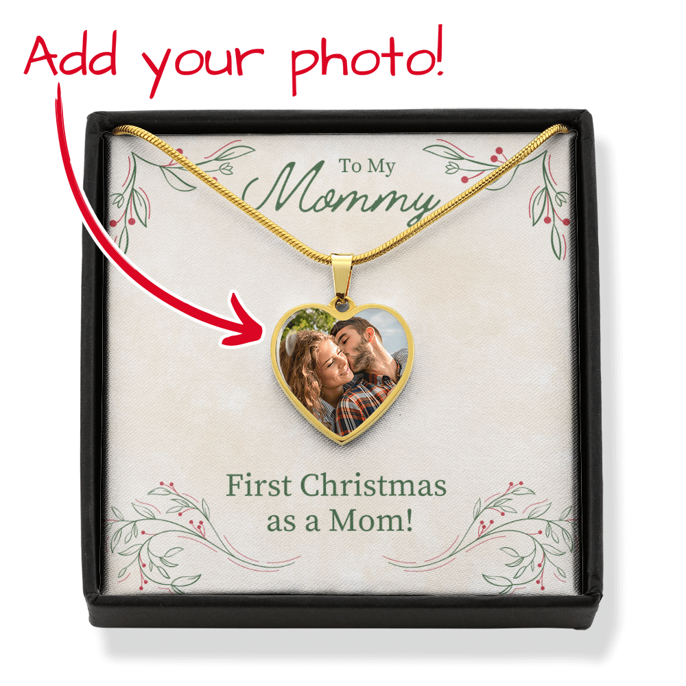 Mum’s First Christmas – Photo Heart Necklace