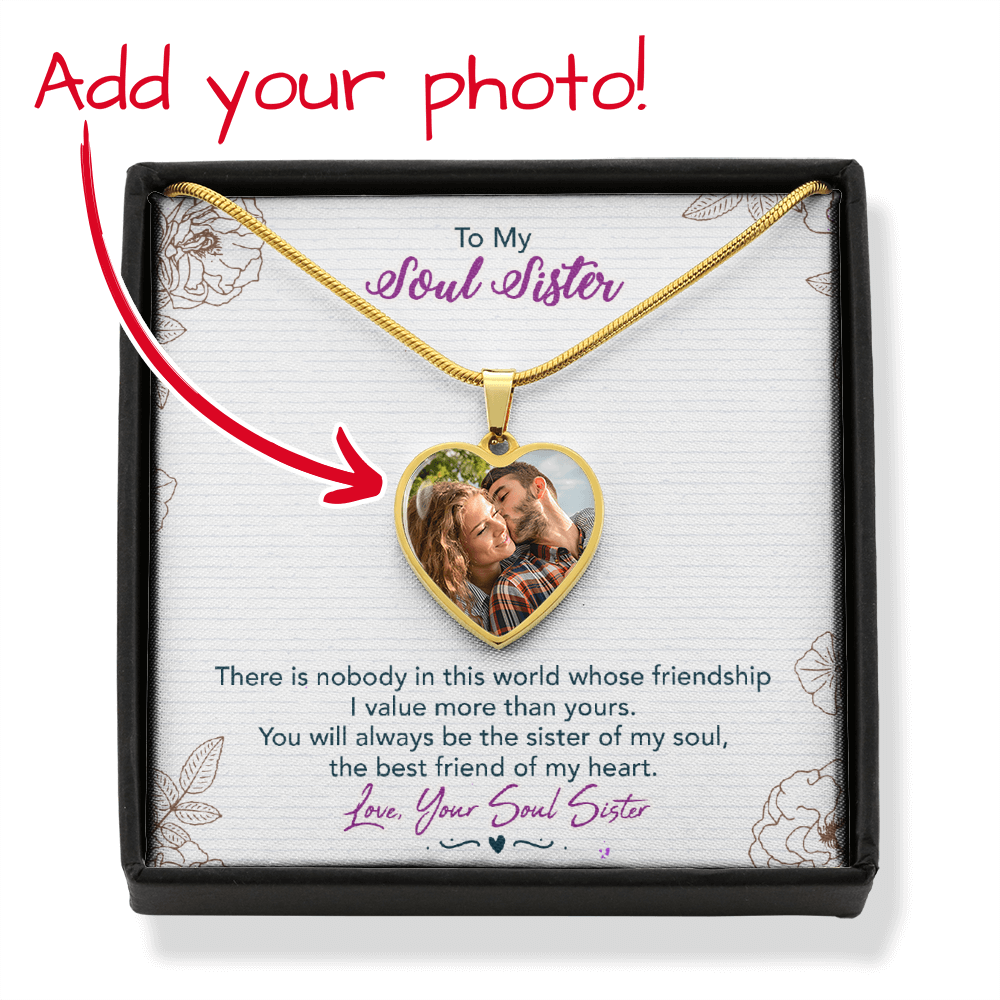 Soul Sister – Photo Heart Pendant Necklace