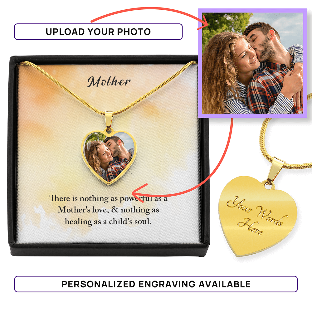 Mother – Photo Heart Pendant Necklace