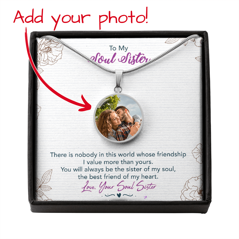 Soul Sister – Photo Circle Pendant Necklace