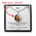 Wife Anniversary – Photo Circle Pendant Necklace