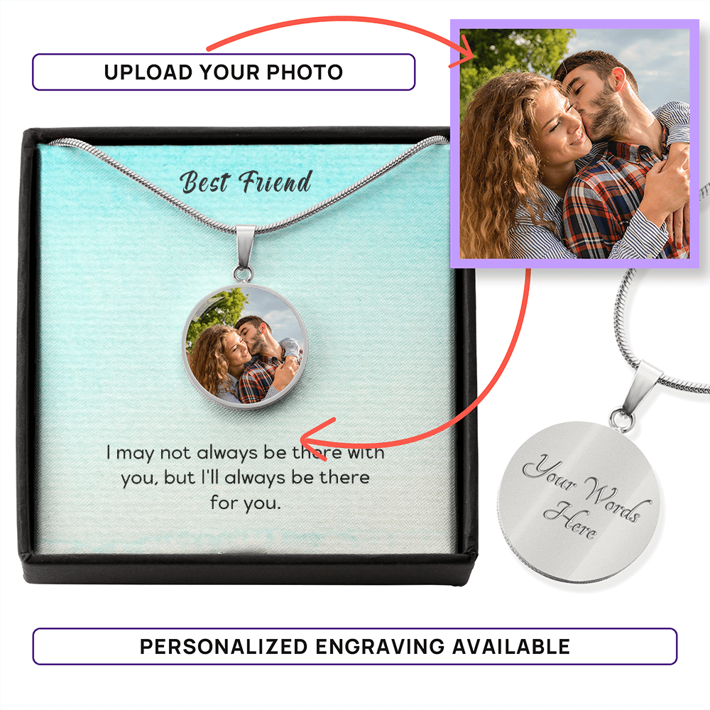 Best Friend – Photo Circle Pendant Necklace