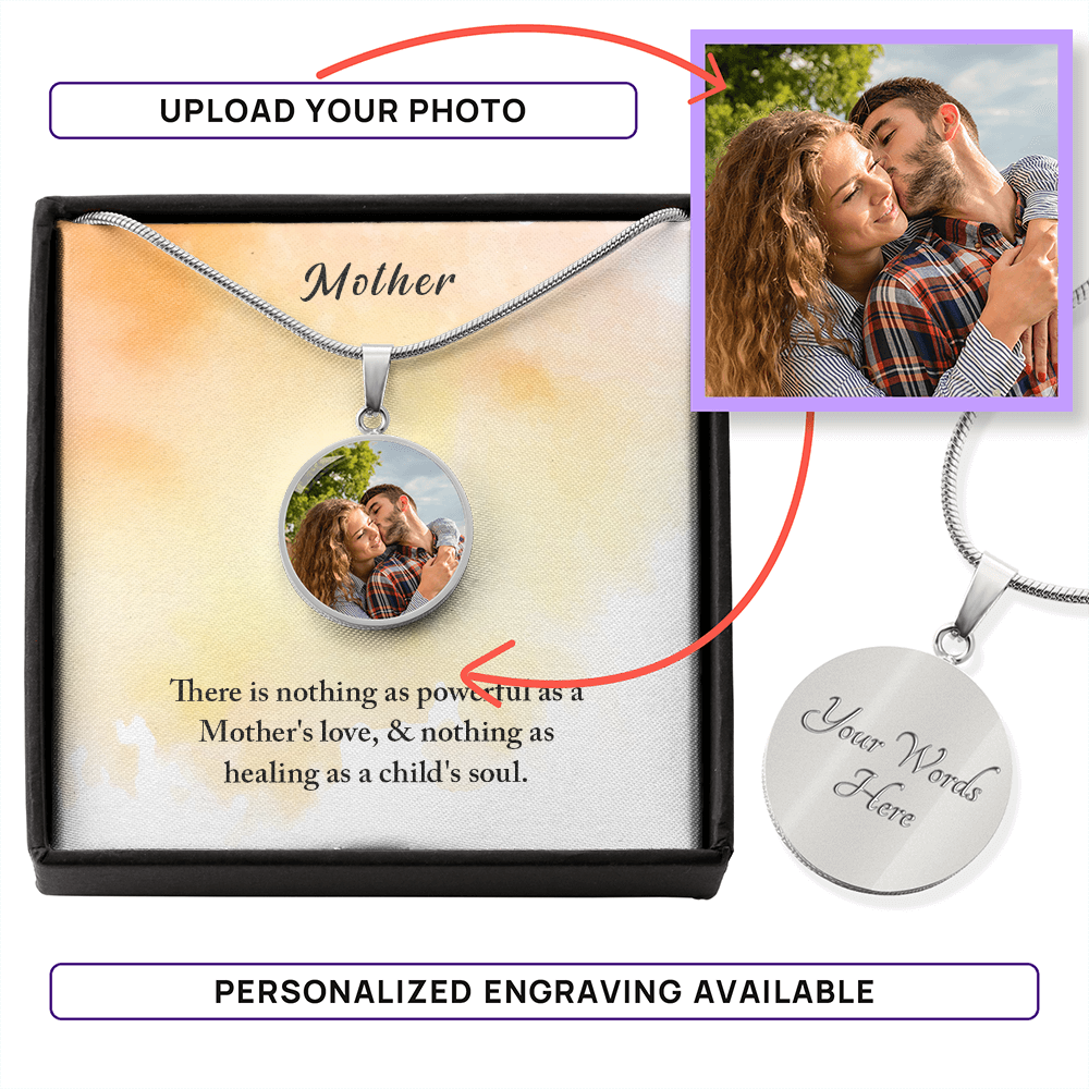 Mother – Photo Circle Pendant Necklace