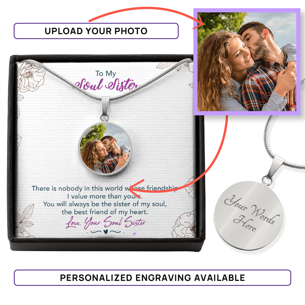 Soul Sister – Photo Circle Pendant Necklace