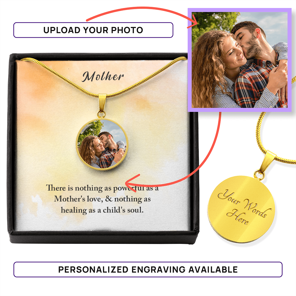 Mother – Photo Circle Pendant Necklace
