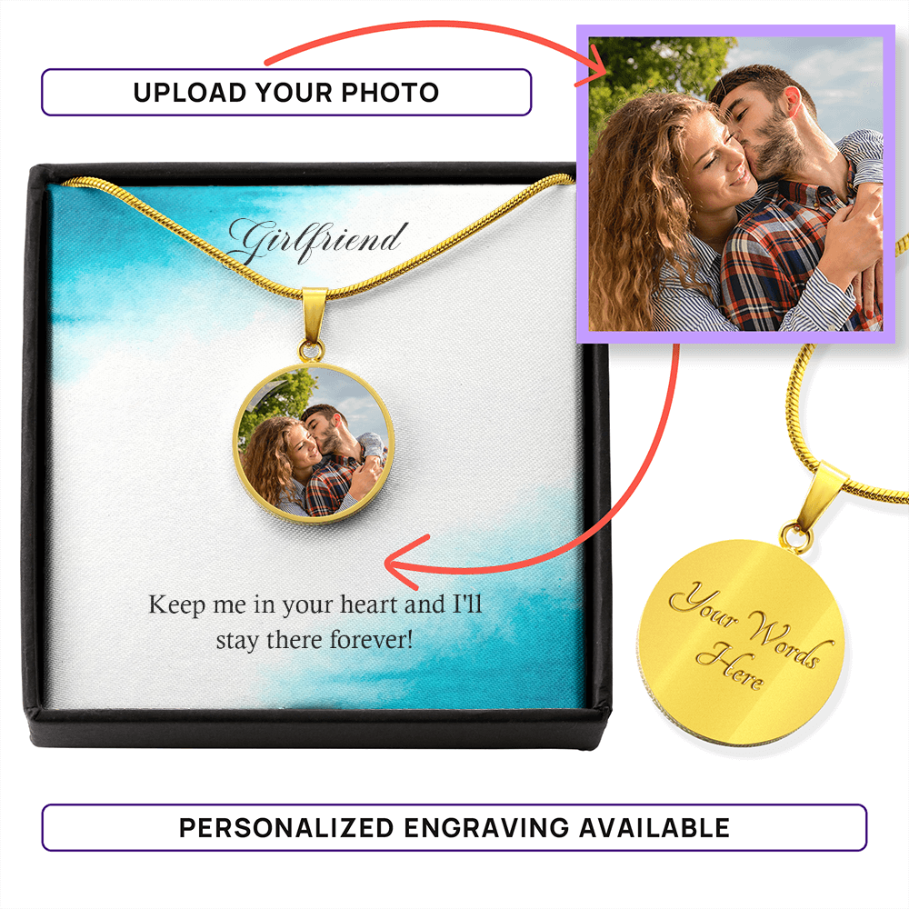 Girlfriend – Photo Circle Pendant Necklace