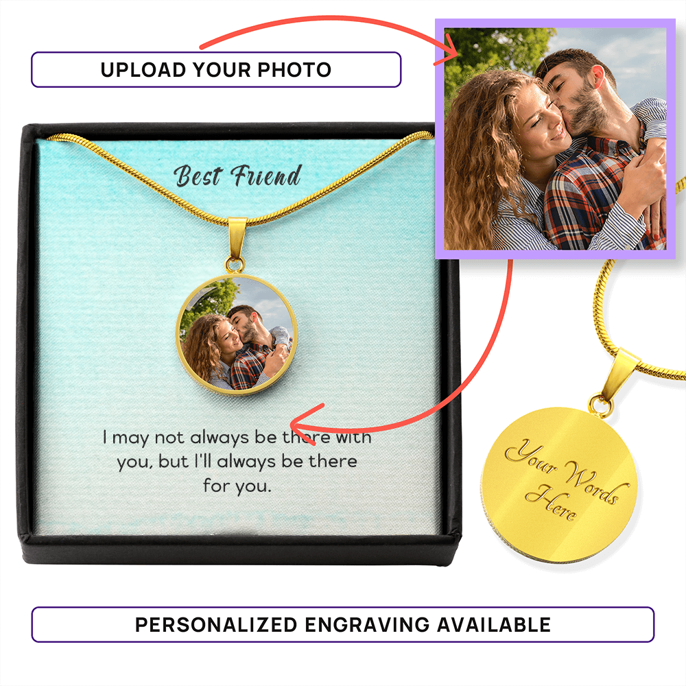 Best Friend – Photo Circle Pendant Necklace