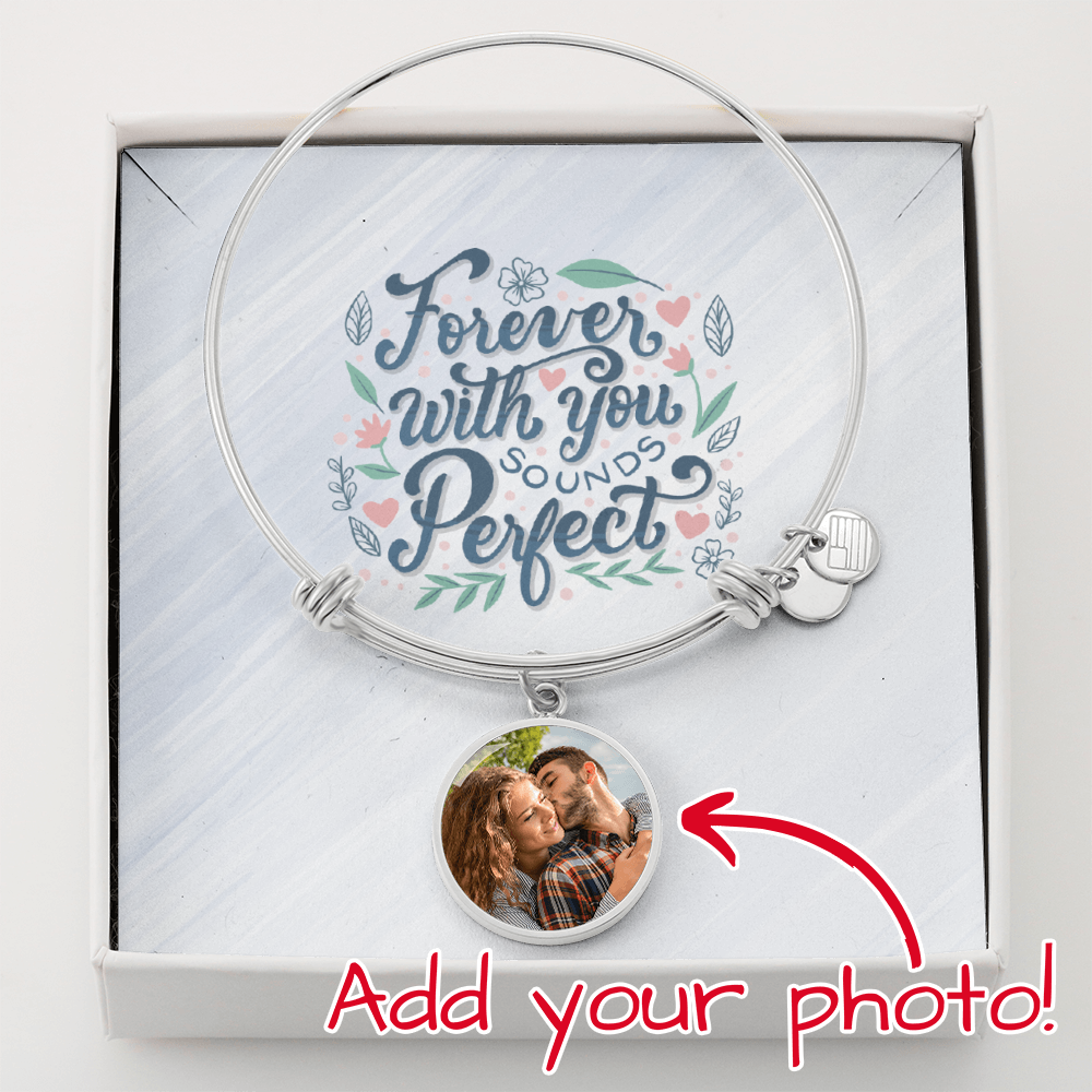 Personalised Photo Circle Bangle Bracelet