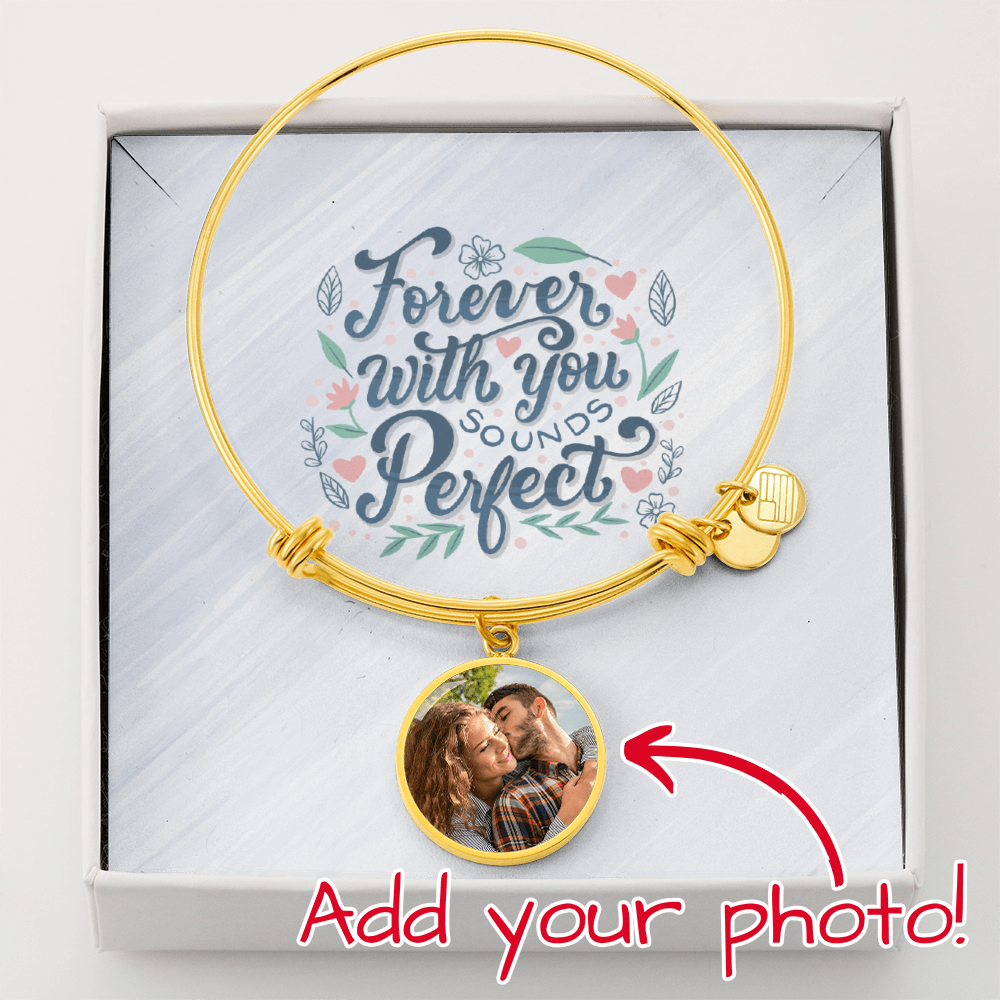 Personalised Photo Circle Bangle Bracelet