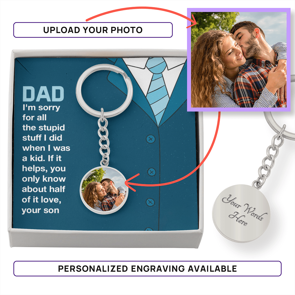 Buyer Upload Graphic Circle Keychain