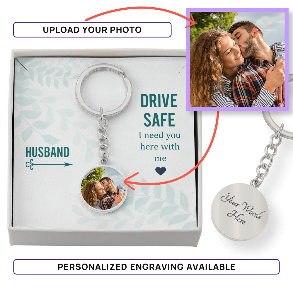 Buyer Upload Graphic Circle Keychain