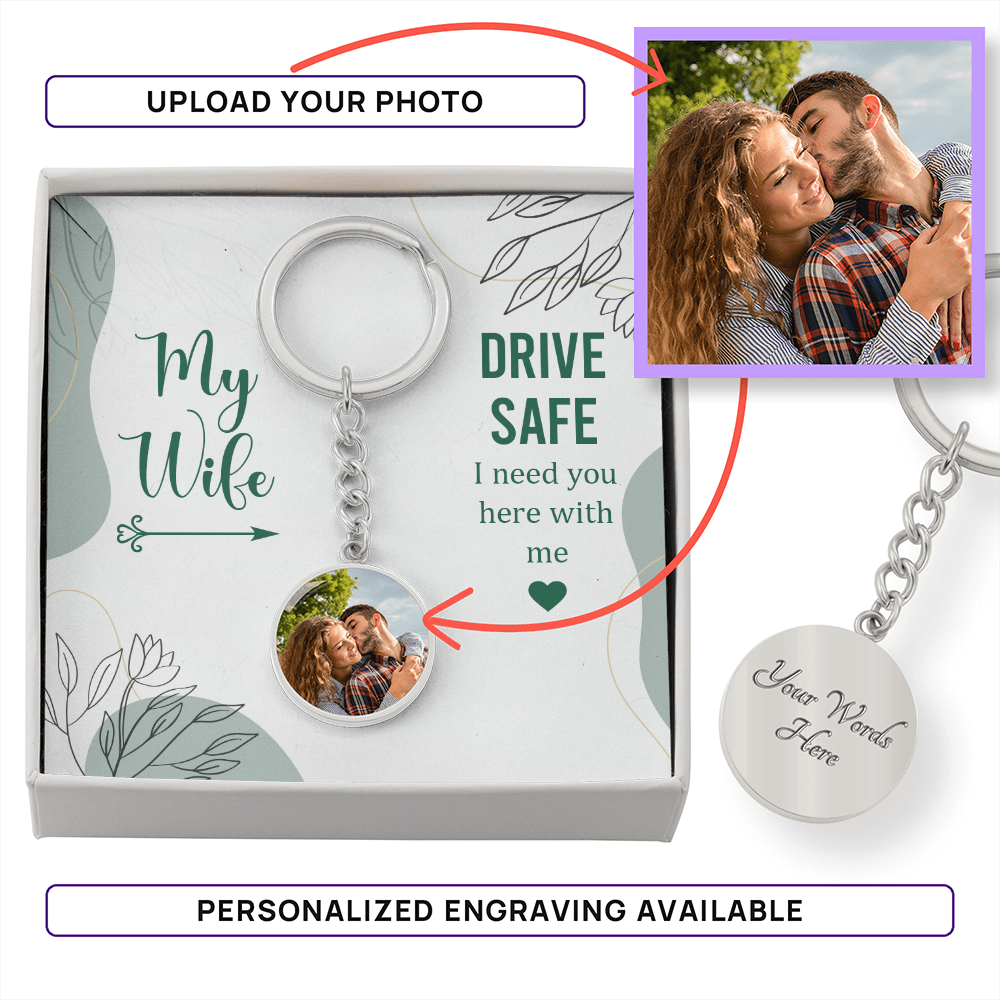 Buyer Upload Graphic Circle Keychain