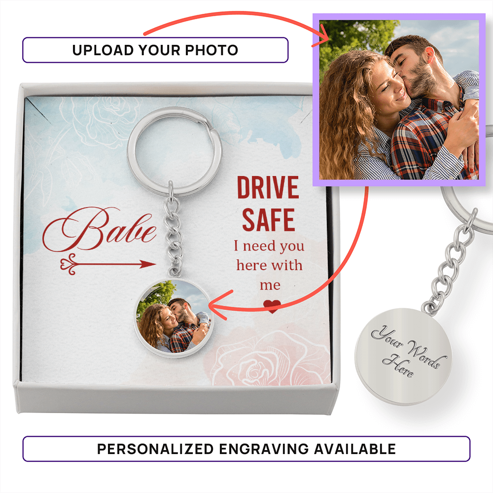Buyer Upload Graphic Circle Keychain