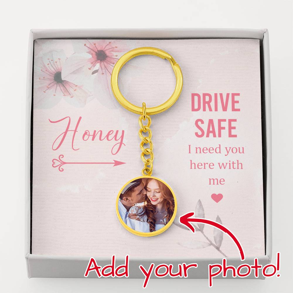 Personalised Photo Circle Keychain