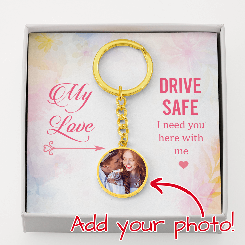 Personalised Photo Circle Keychain