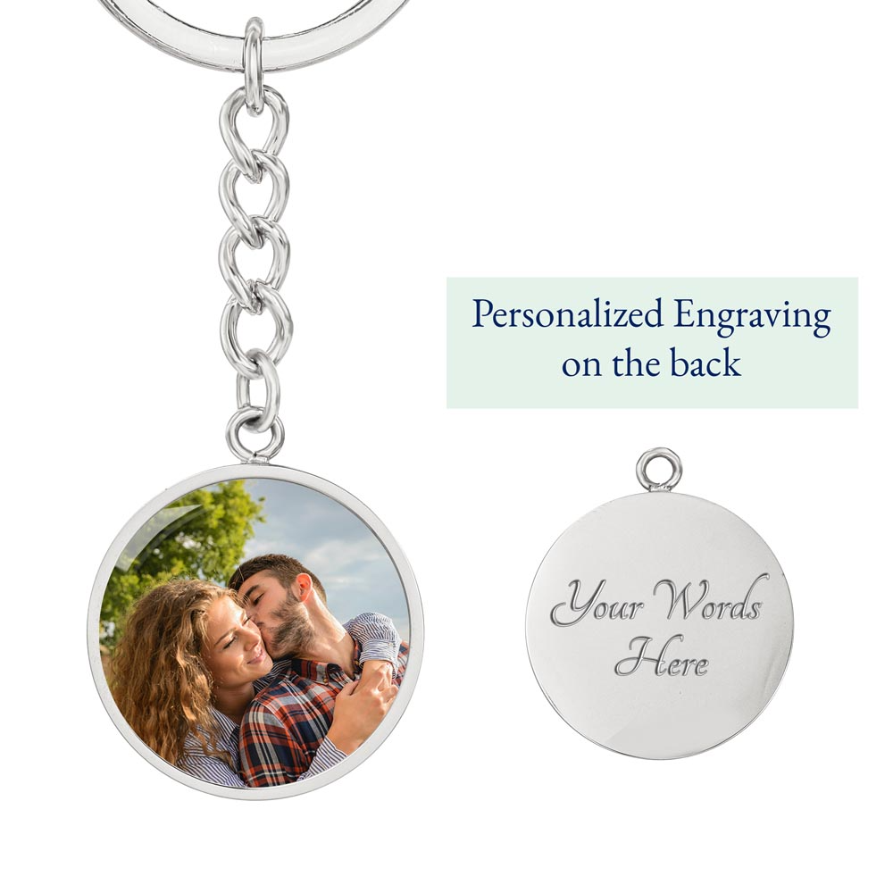 Buyer Upload Graphic Circle Keychain