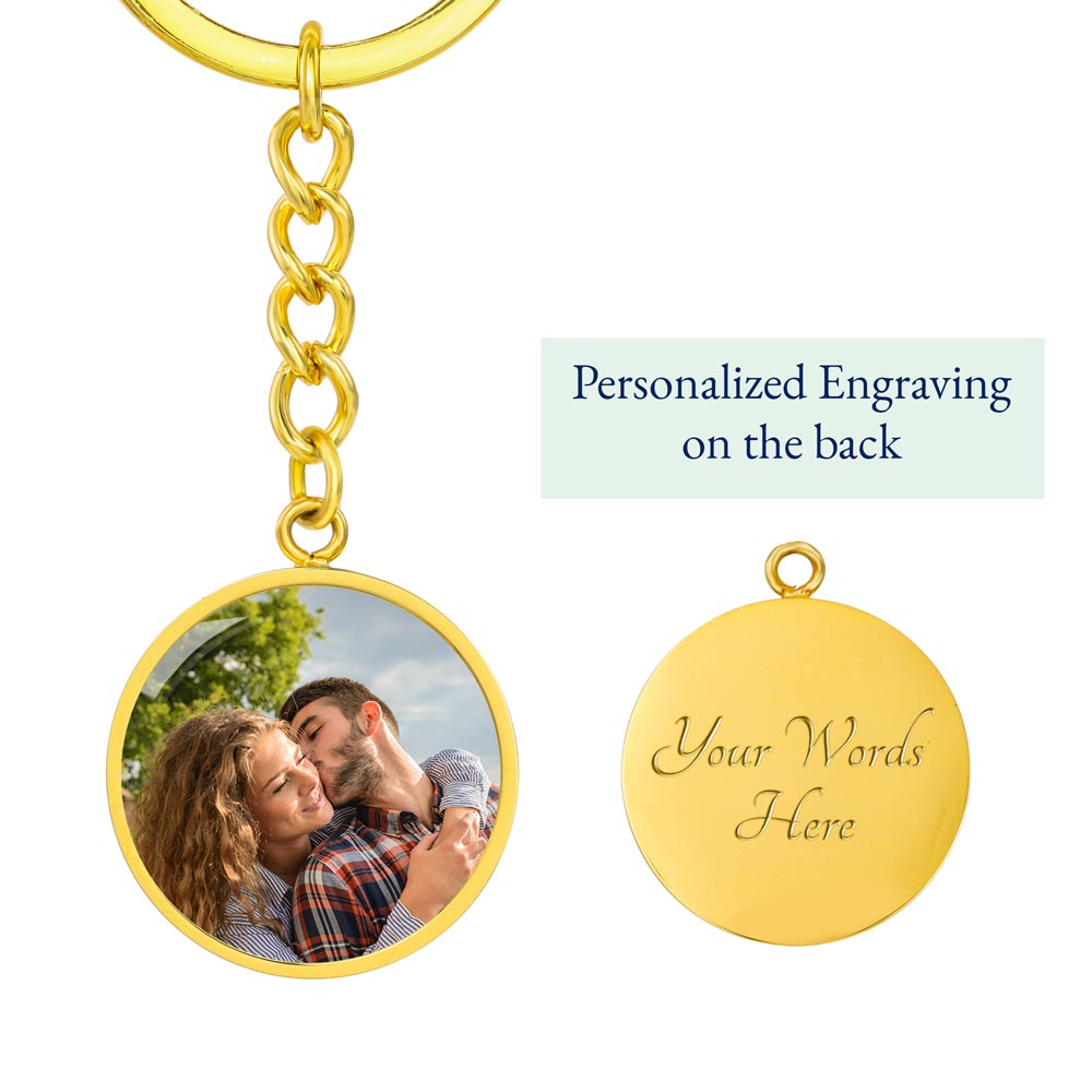 Buyer Upload Graphic Circle Keychain