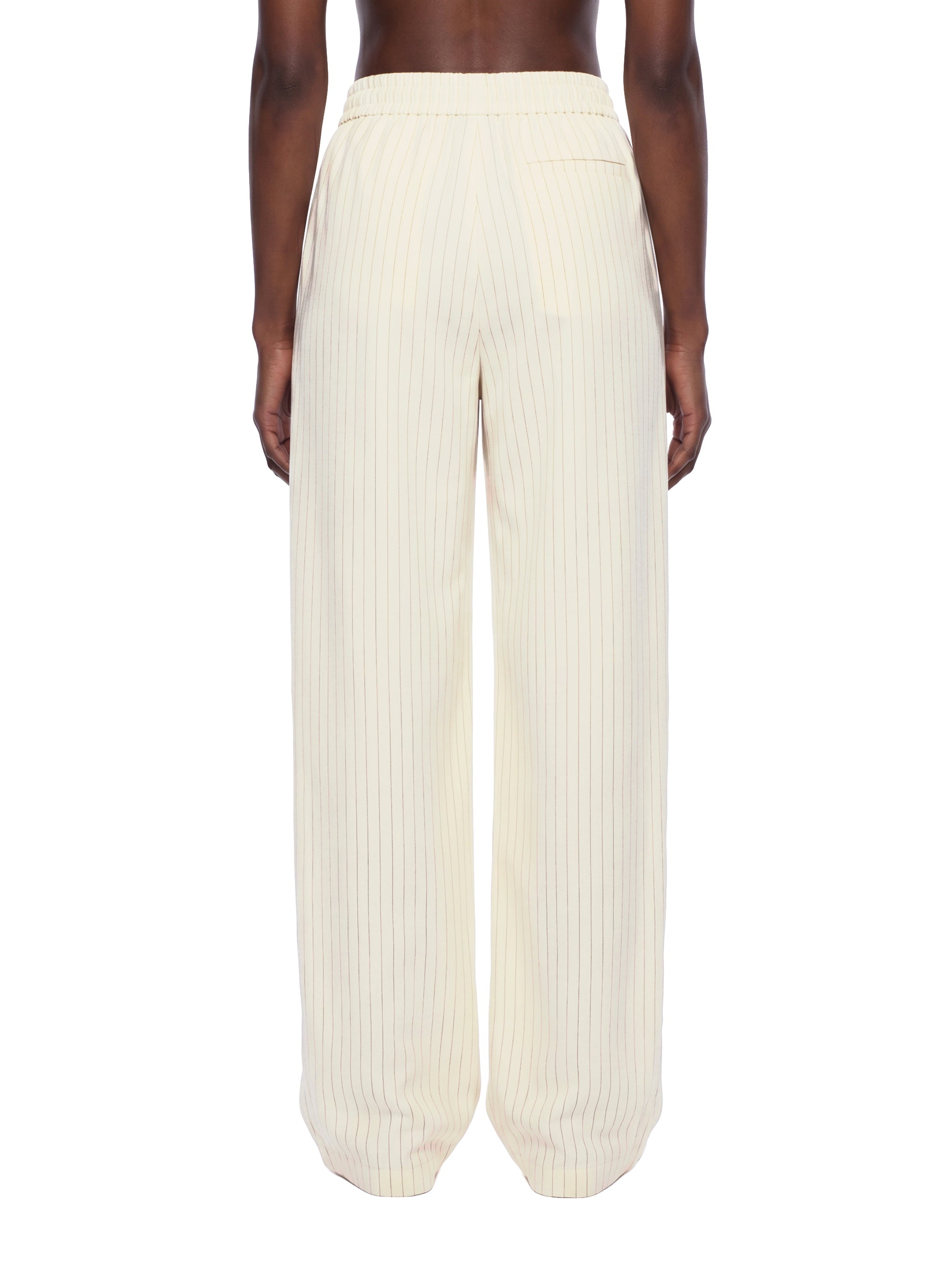 Unisex Striped Pleated Pants