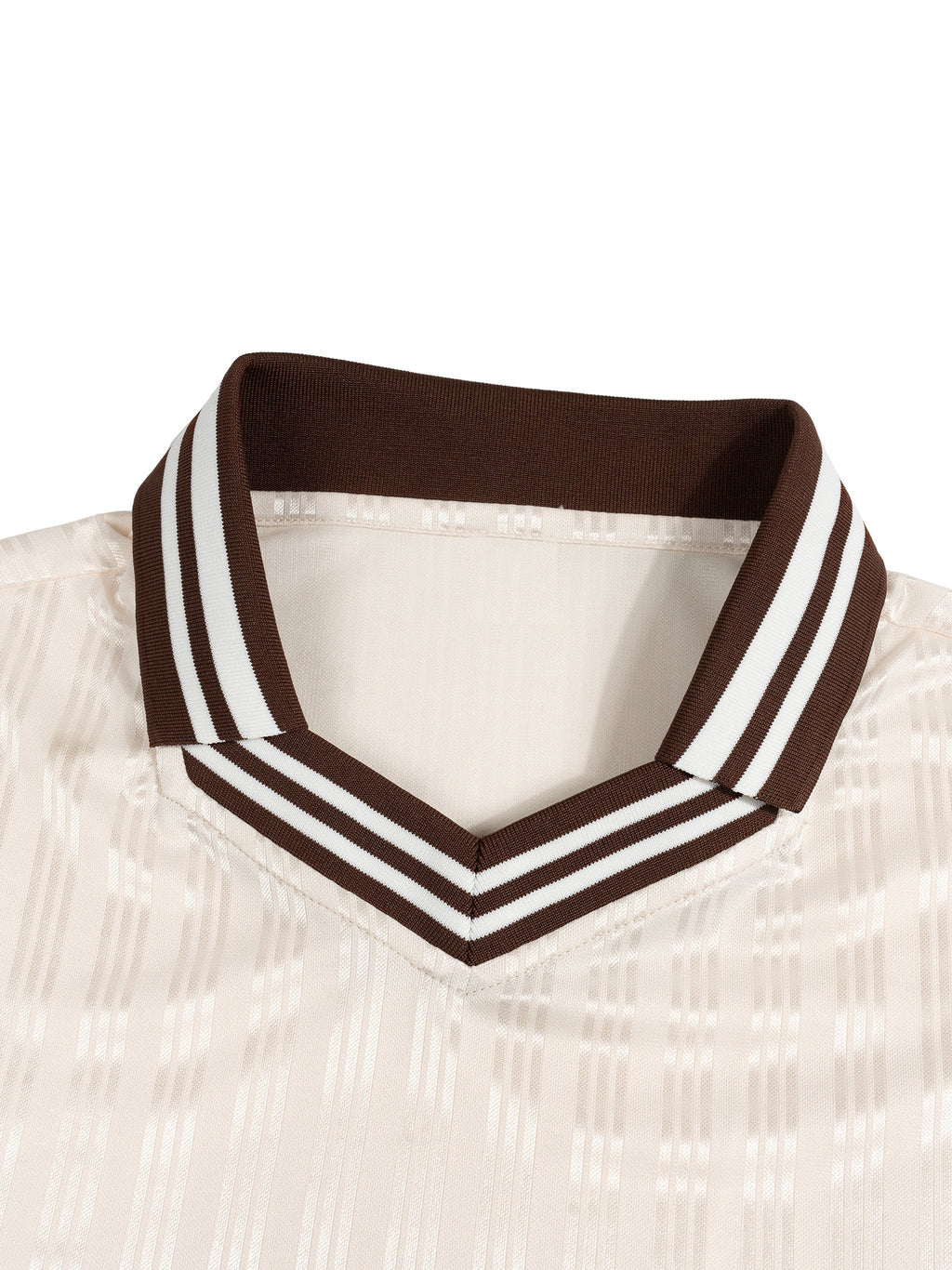 Unisex Contrast-Stripe Polo-Collar T-Shirt gallery view