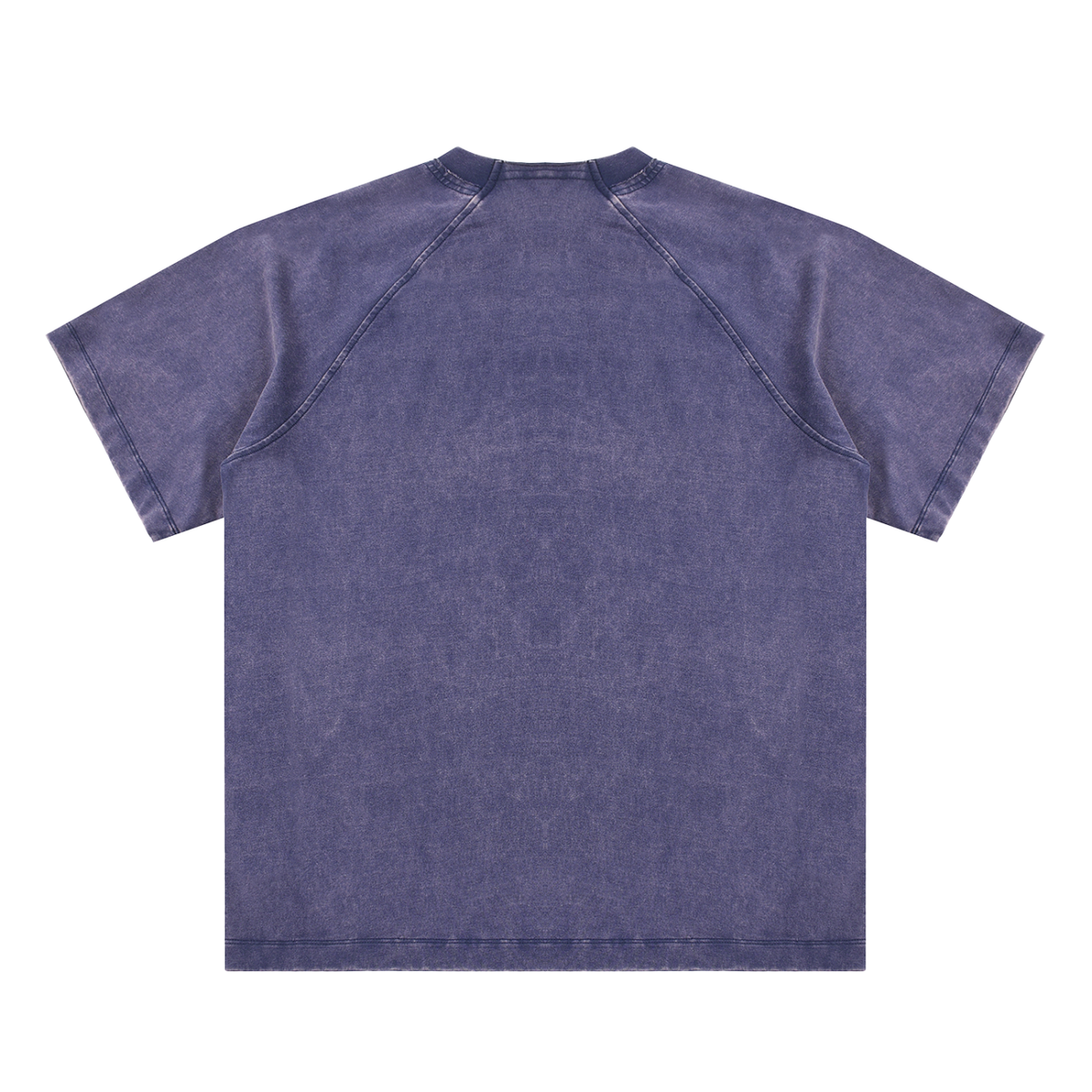 Navy Blue Unisex vintage-washed raglan cotton T-shirt alternate view