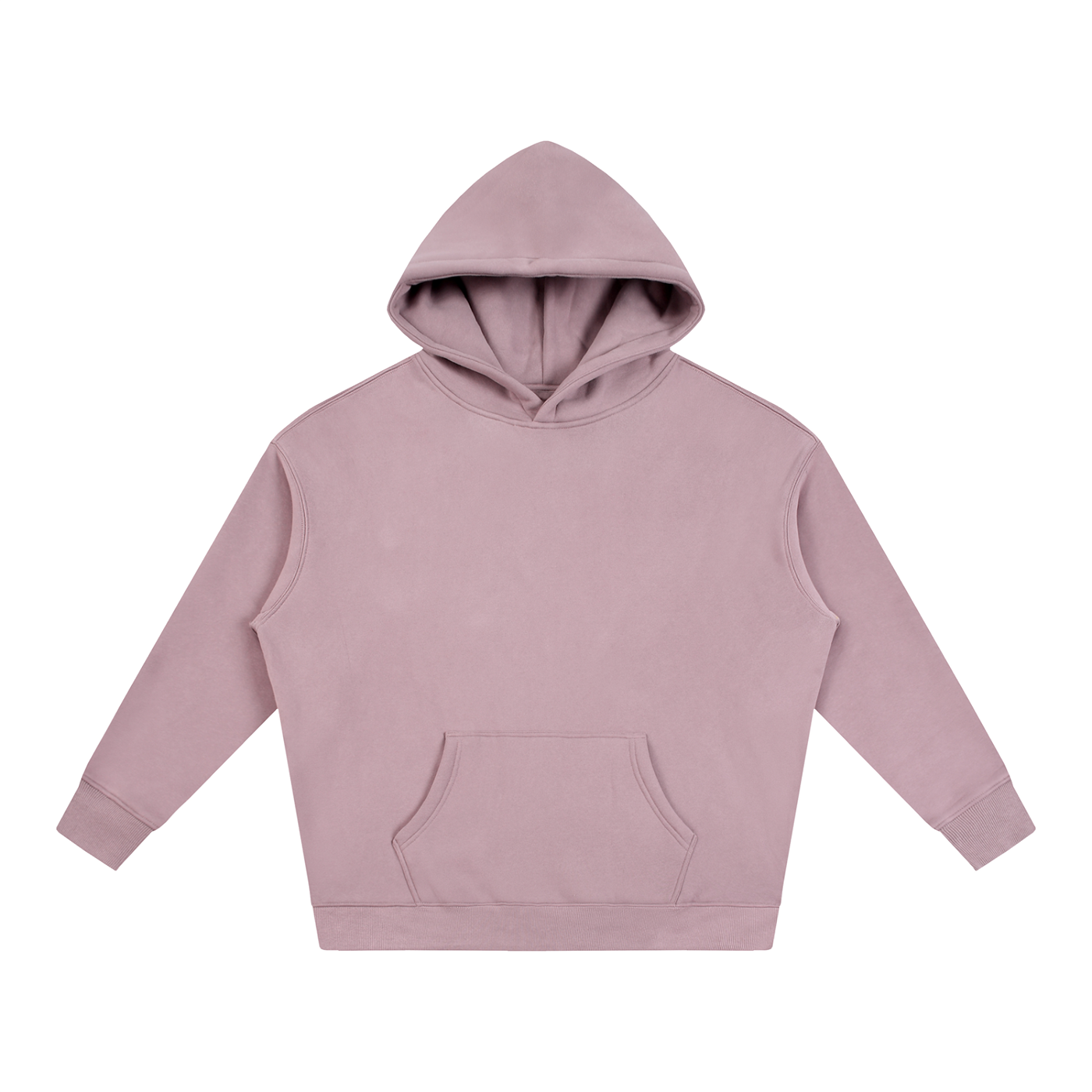 Unisex Oversize Fleeced Hoodie – Dark Purple front