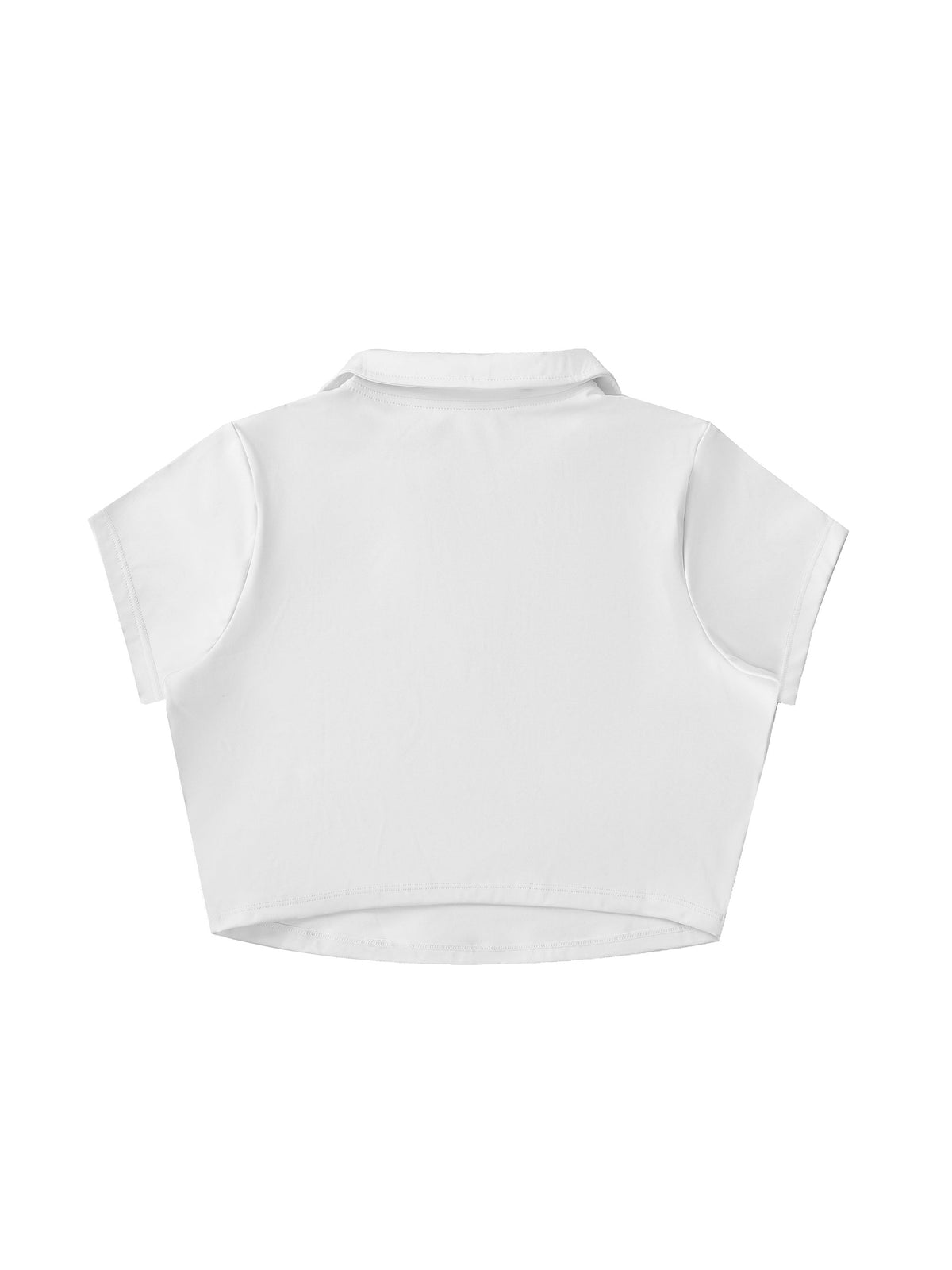 V-Neck Lapel Crop Top