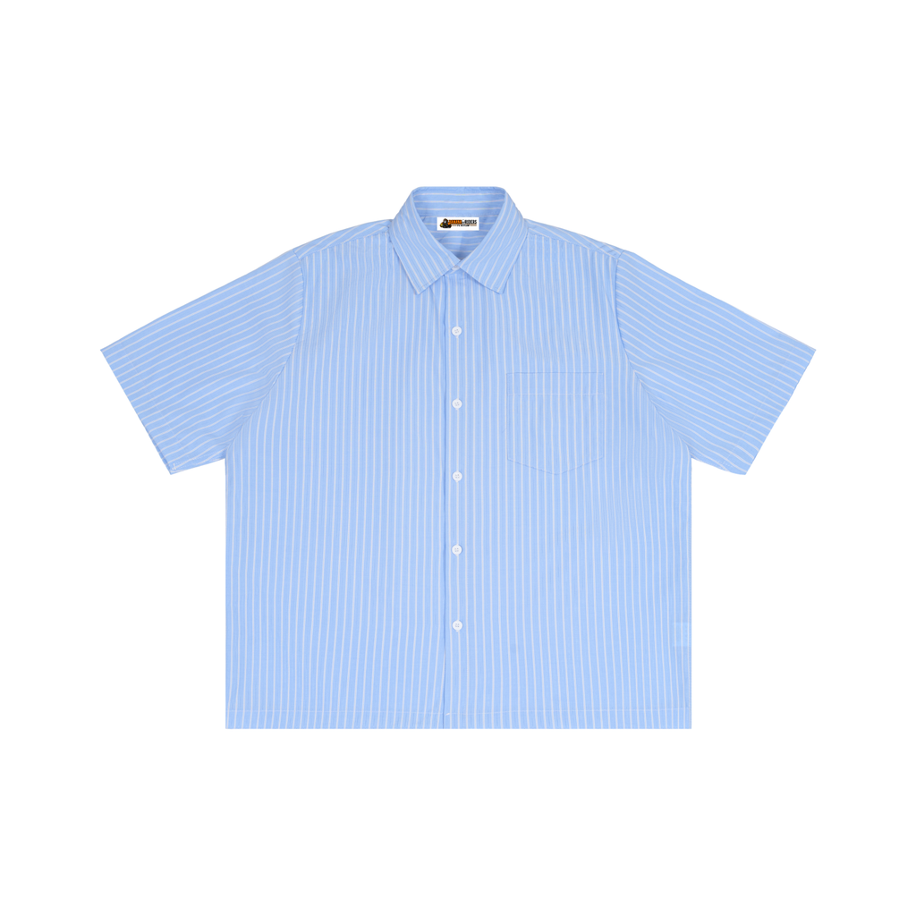 Striped Boxy Short Sleeve Shirt