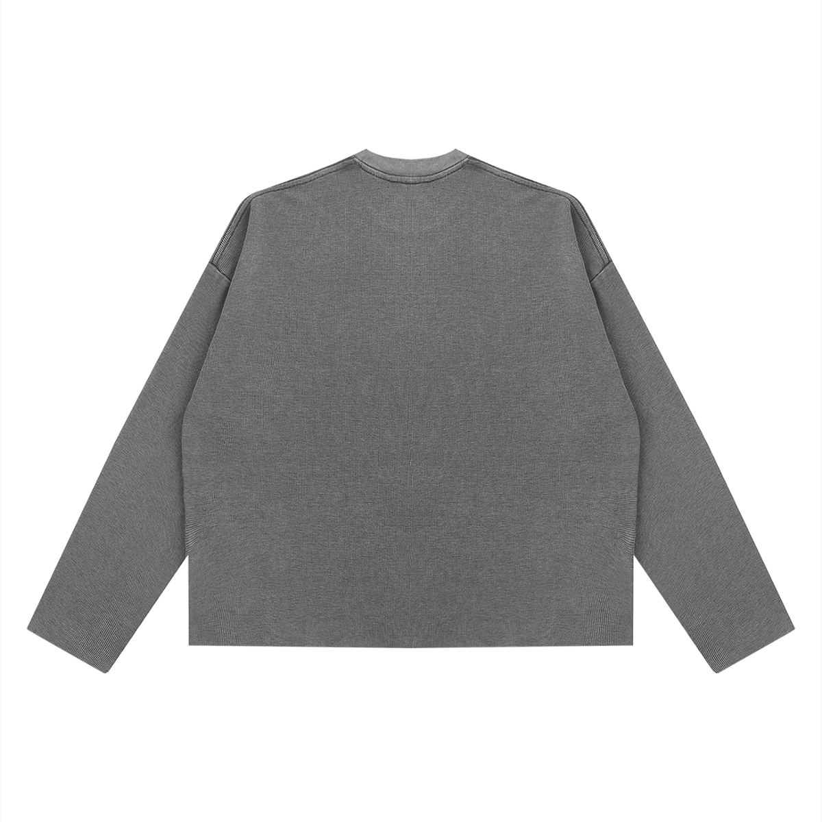 Unisex Vintage Wash Boxy Waffle Raw Edge T-Shirt