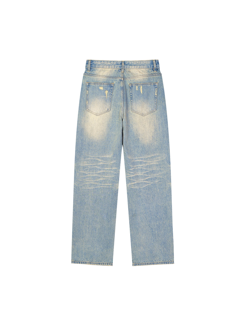 Sun Fade Raw-Hem Denim Jeans