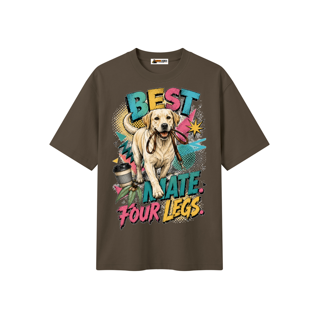 Best Mate Four Legs Unisex Heavyweight Oversized T-Shirt