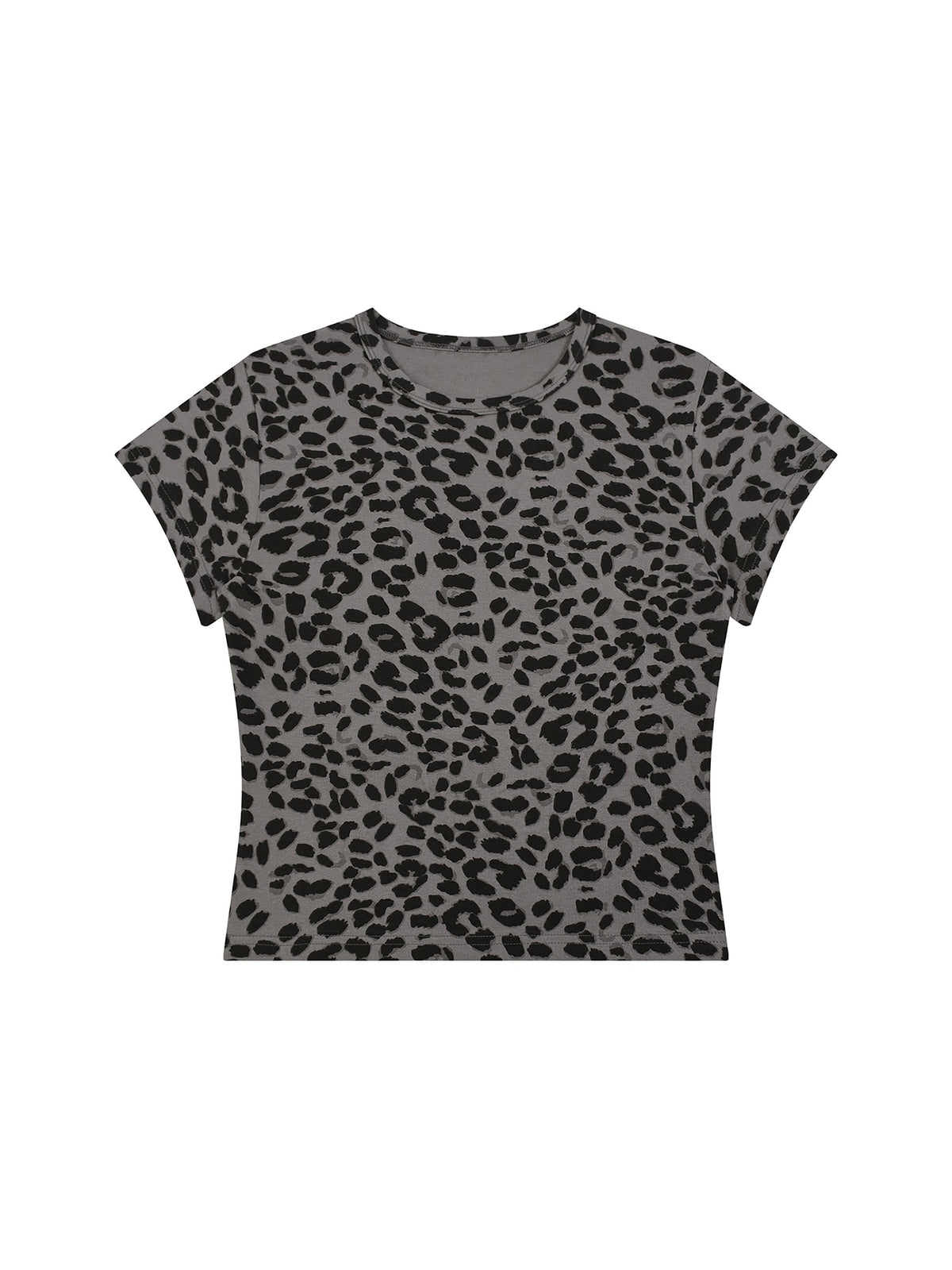 Women’s Leopard Print Crop T-Shirt
