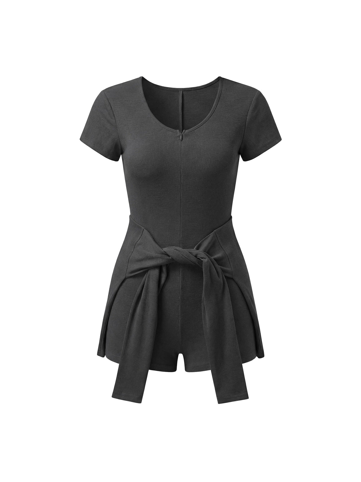 Women's Dual-Function Cape Tie-Waist Romper