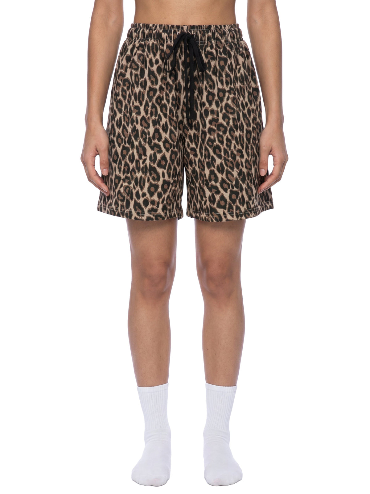 Unisex Heavyweight Leopard Drawstring Shorts