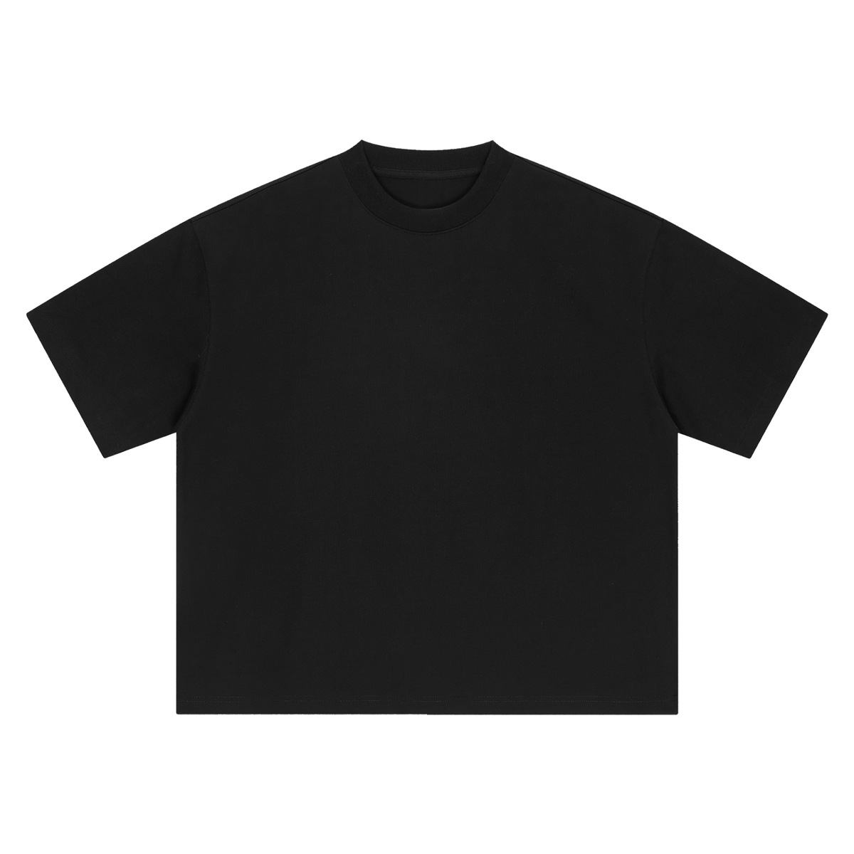 Black Unisex Boxy Oversized T-Shirt front view