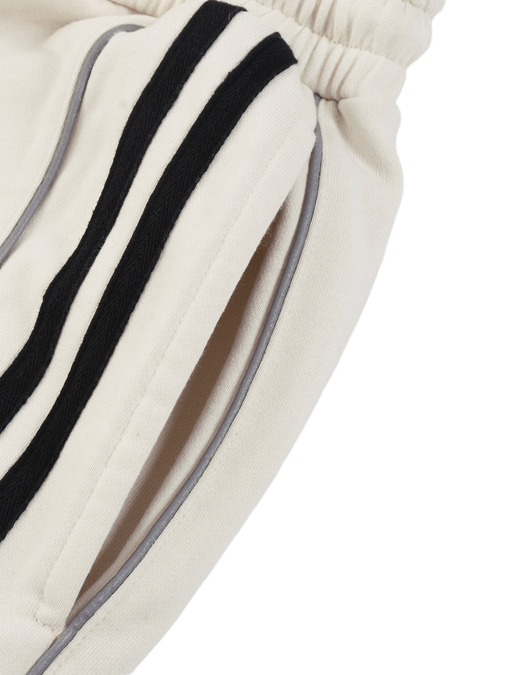 Reflective Stripe Straight-Leg Sweatpants