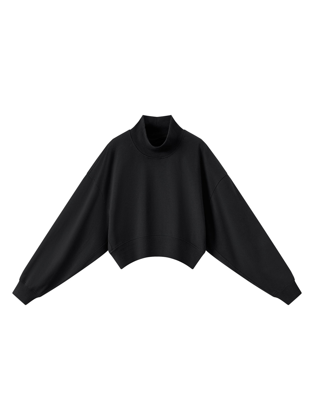 Women's Crop Mock Neck Sweatshirt