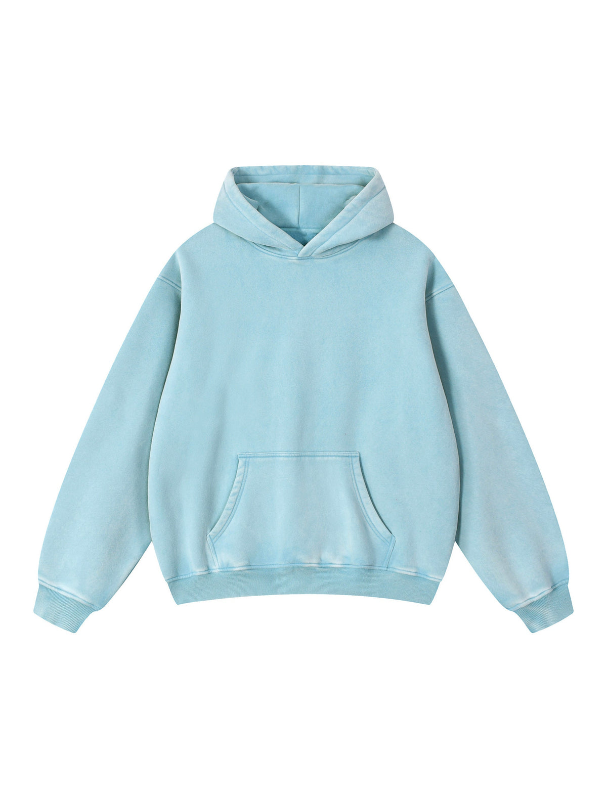 Snow Wash Fleece Oversize Hoodie – Lake Blue