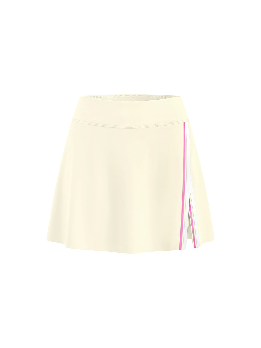 Women's A-Line Contrast Panel Slit Skirt