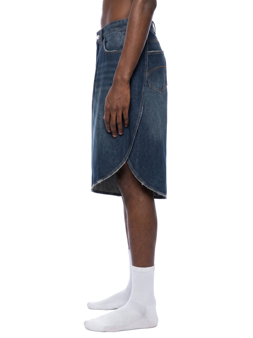Men’s Wide-Leg Denim Shorts