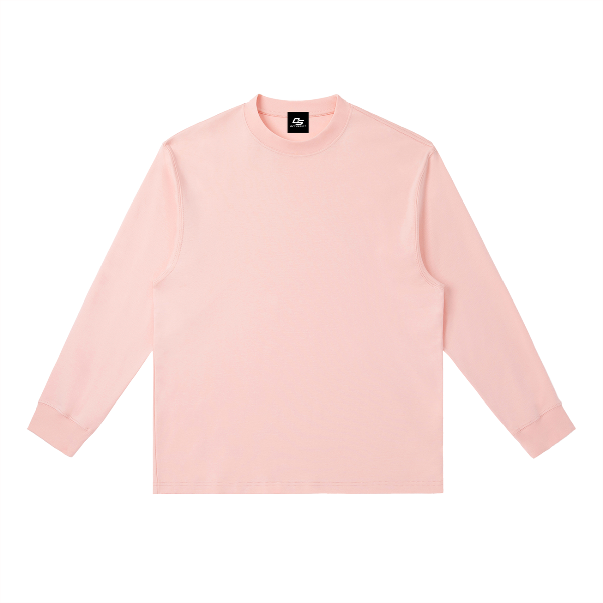 Pink Essential Crewneck Long-Sleeve T-Shirt front product view