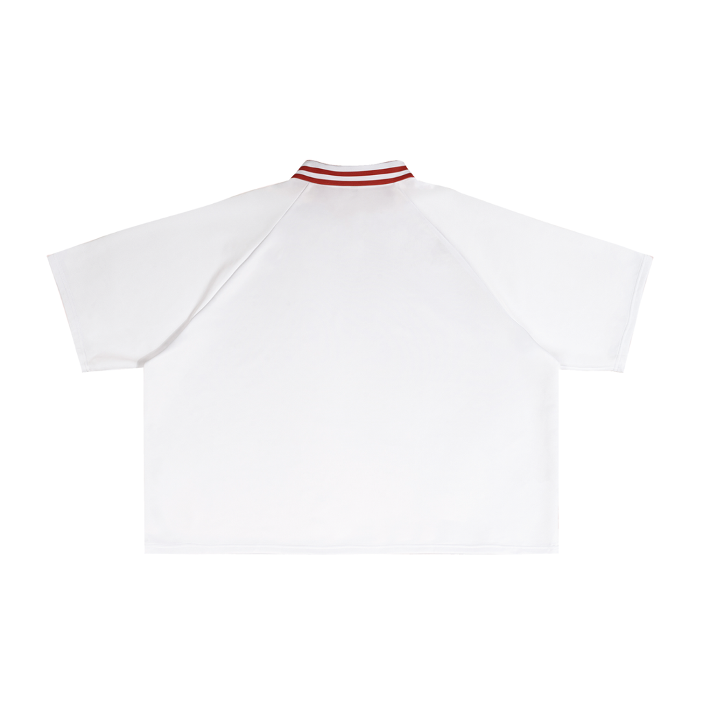 Unisex Contrast-Lapel Boxy T-Shirt gallery view