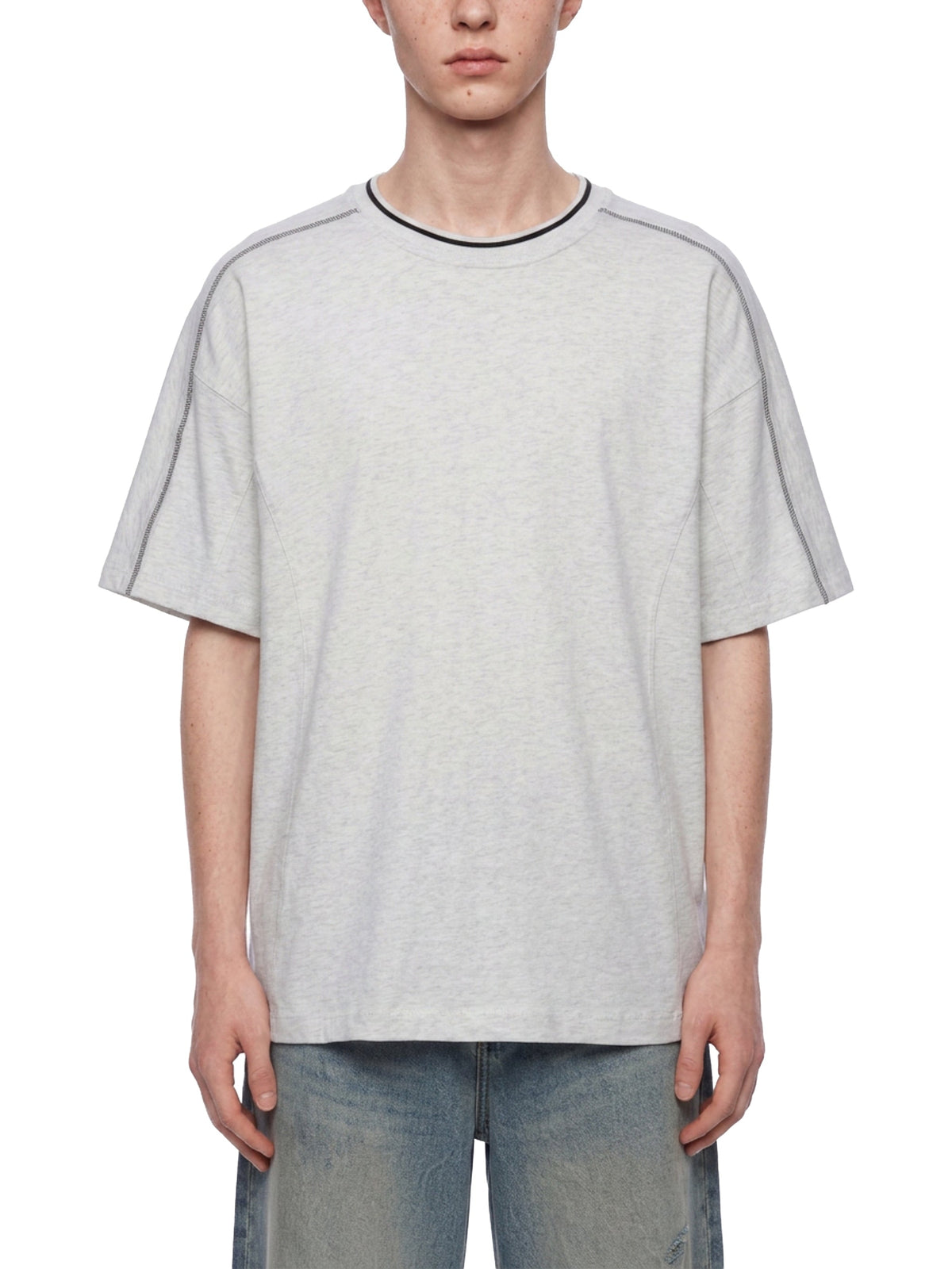 Unisex Oversized Contrast Tape T-Shirt