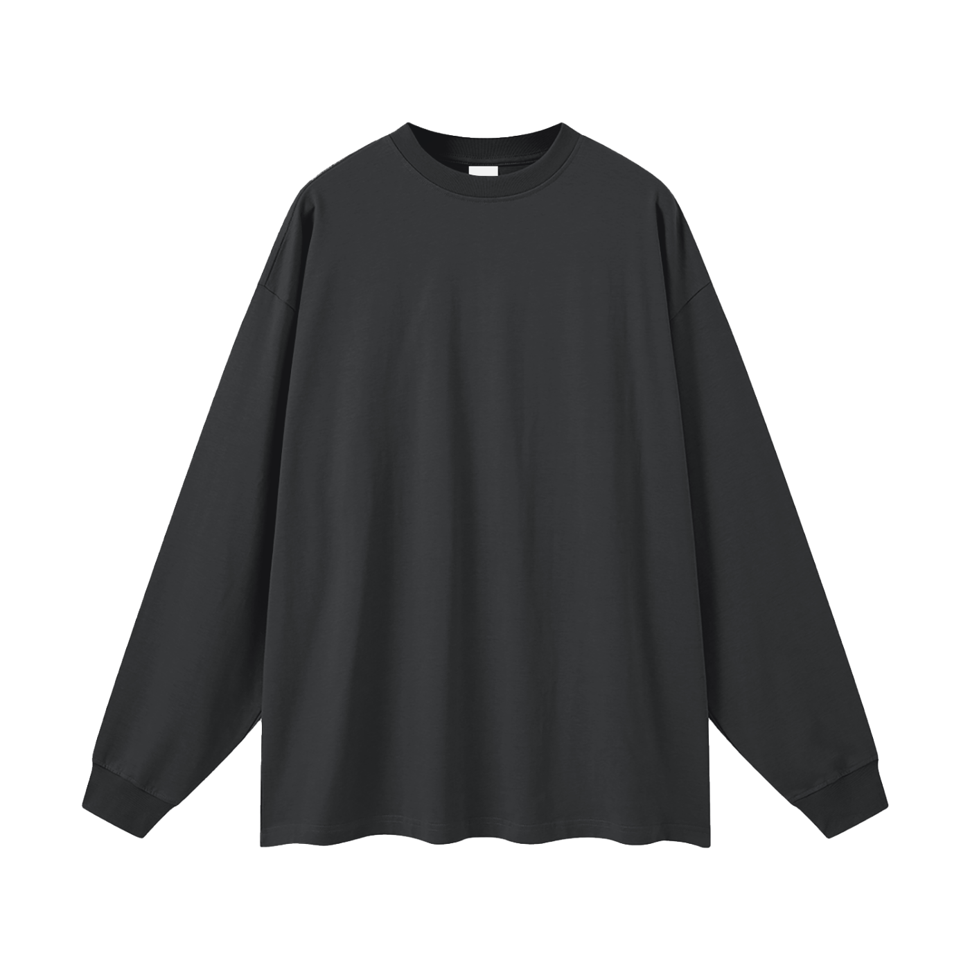 Oversized Unisex Long Sleeve T-Shirt in Carbon Gray