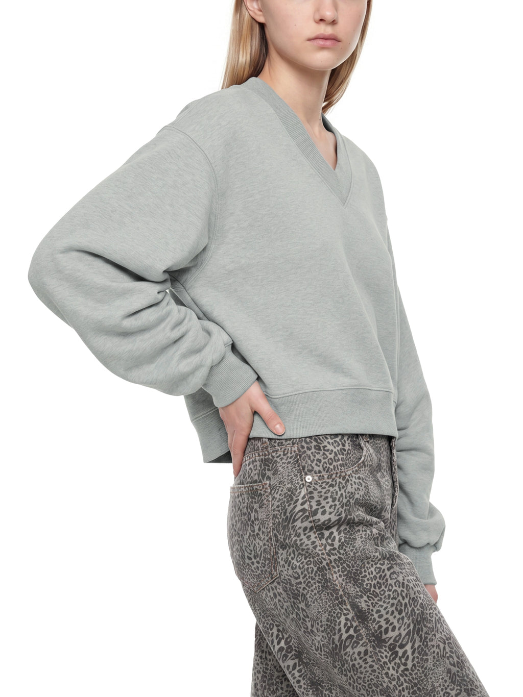 Women’s Crop V-Neck Sweatshirt