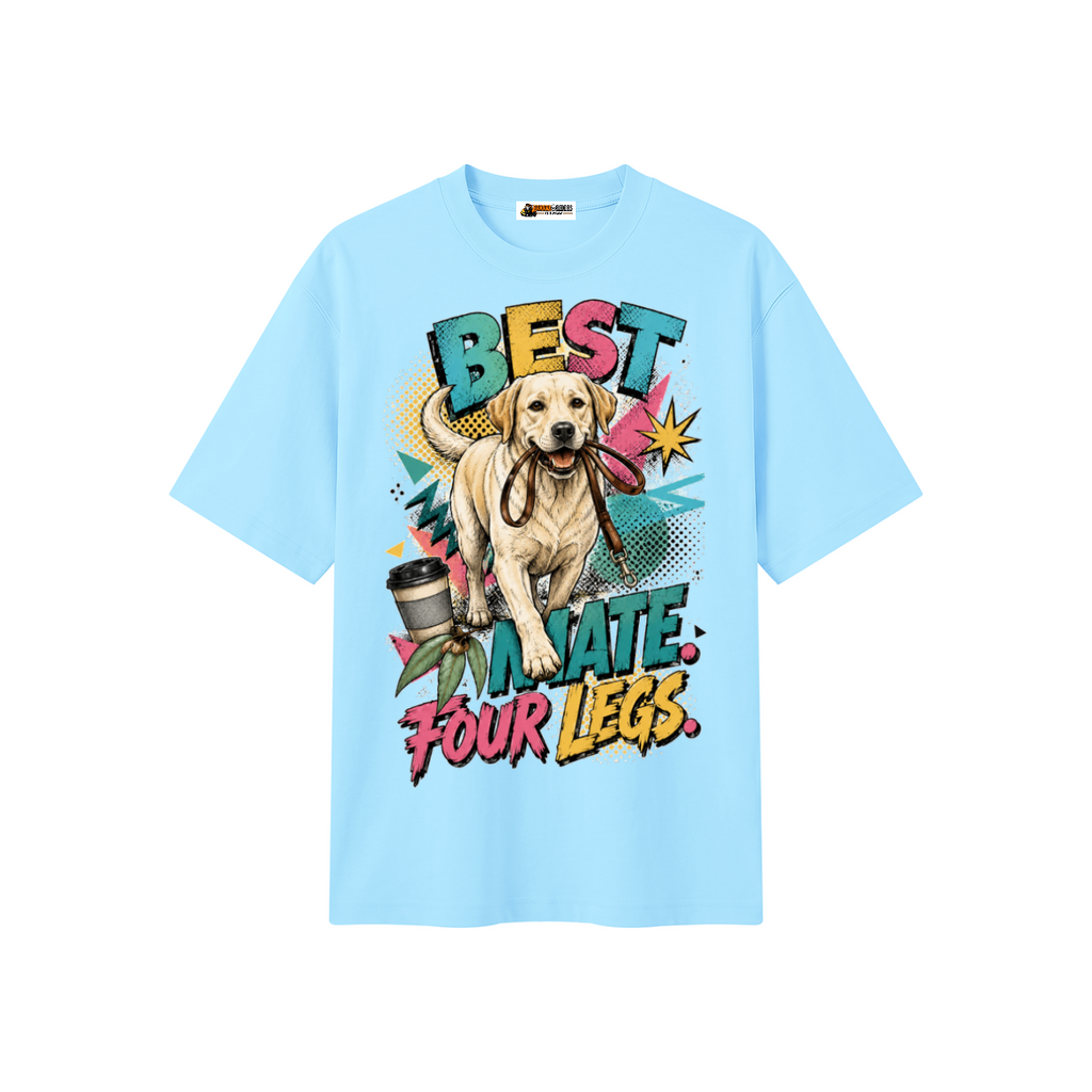 Best Mate Four Legs Unisex Heavyweight Oversized T-Shirt